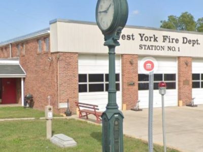 West York Fire Department 1928 concrete marker